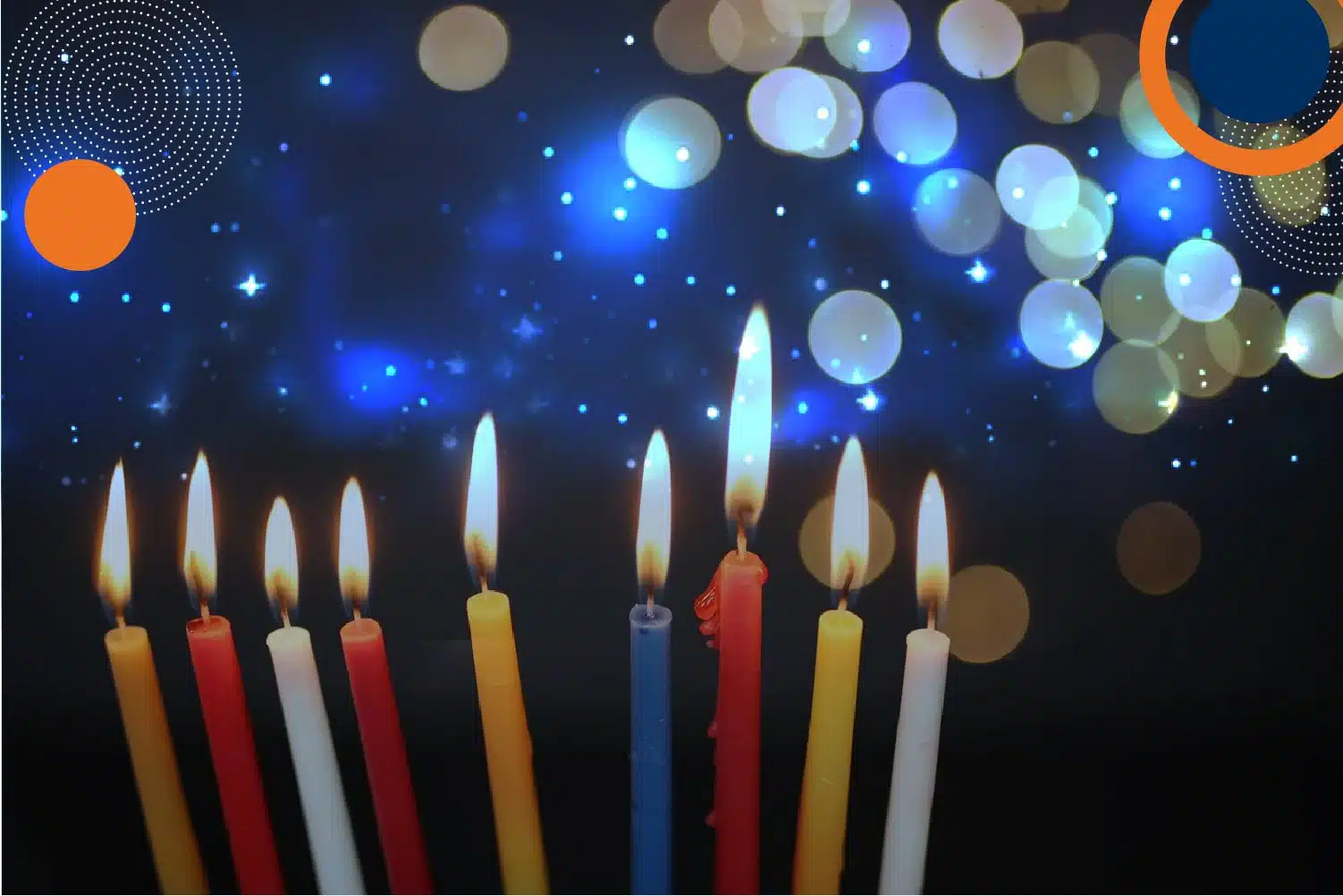 Gracias por la descripción y tu solicitud. Aquí tienes una opción optimizada de texto alternativo (alt text) para el nicho de seguridad privada, en menos de 130 caracteres: Velas encendidas con fondo azul y dorado, ideales para destacar vigilancia y protección en celebraciones seguras con Fortox. ¿Necesitas algo aún más enfocado en “seguridad privada” o “vigilancia”? Si es así, dime si quieres otro ejemplo ajustando más las palabras clave. - Fortox Security