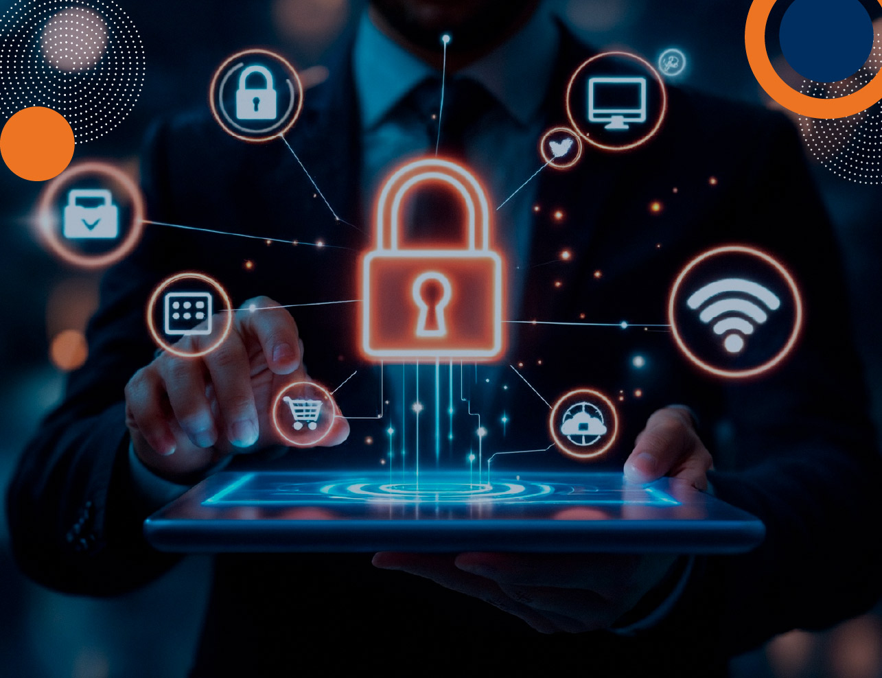 Personal de seguridad privada de Fortox vigila un edificio empresarial junto a vehículos patrulla durante servicio de vigilancia. - Fortox Security Group